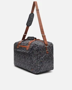 Bolsa fin de semana estampada y asa bandolera extraíble