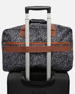 Bolsa fin de semana estampada y asa bandolera extraíble