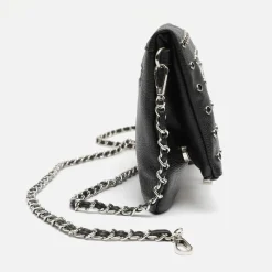Bolso bandolera con detalles metalizados y doble asa