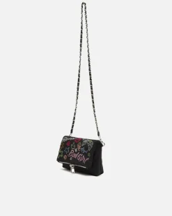 Bolso bandolera de fiesta con detalles brillantes
