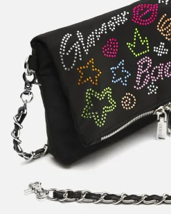 Bolso bandolera de fiesta con detalles brillantes