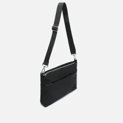 Bolso bandolera de nylon con textura de neopreno