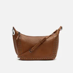 Bolso bandolera mediano con detalles metálicos