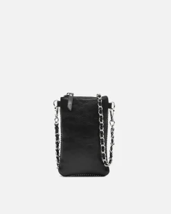 Bolso bandolera mini para móvil con detalles metálicos