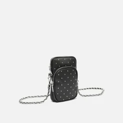 Bolso bandolera mini para móvil con detalles metalizados