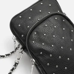 Bolso bandolera mini para móvil con detalles metalizados