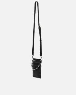 Bolso bandolera mini para móvil con detalles metálicos