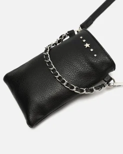 Bolso bandolera mini para móvil con detalles metálicos