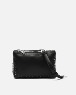 Bolso bandolera pequeño con detalles metálicos