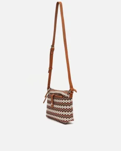 Bolso bandolera pequeño con estampado jacquard y neceser pequeño
