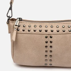 Bolso bandolera pequeño con detalles metálicos
