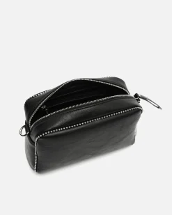 Bolso bandolera pequeño con detalles metálicos