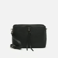 Bolso bandolera pequeño con detalles metálicos