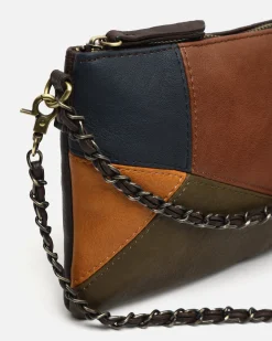 Bolso bandolera pequeño con estampado patchwork