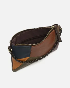 Bolso bandolera pequeño con estampado patchwork