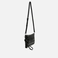 Bolso bandolera pequeño con detalles metálicos