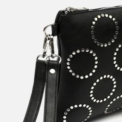 Bolso bandolera pequeño con detalles metálicos
