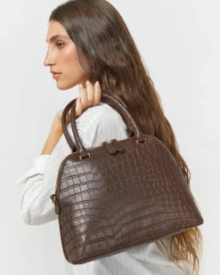 Bolso bowling animal print y asa bandolera extraíble