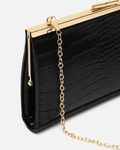 Bolso de fiesta pequeño con correa y estampado animal print