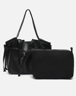 Bolso de hombro grande con neceser extraíble