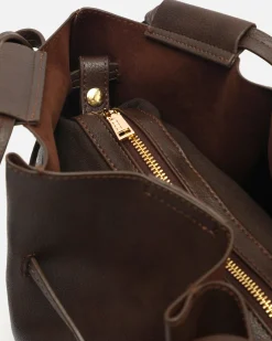 Bolso de hombro grande con neceser extraíble