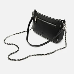 Bolso de hombro pequeño con asa bandolera y detalles metálicos