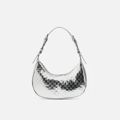 Bolso de hombro pequeño con asa regulable y estampado monogram