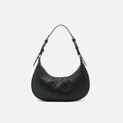 Bolso de hombro pequeño con asa regulable y estampado monogram