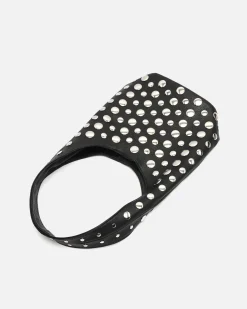Bolso de hombro pequeño con detalles metálicos