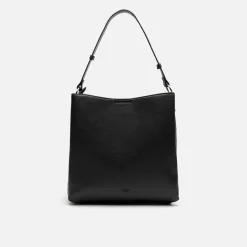 Bolso hobo con asa bandolera y detalles metálicos