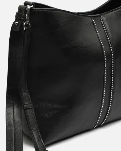 Bolso hobo con detalles metálicos y neceser e asa bandolera extraíble
