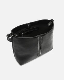 Bolso hobo con detalles metálicos y neceser e asa bandolera extraíble