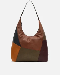 Bolso hobo con estampado patchwork