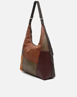 Bolso hobo con estampado patchwork