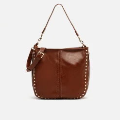 Bolso hobo grande con asa bandolera extraíble y detalles metálicos
