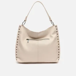 Bolso hobo grande con detalles metálicos