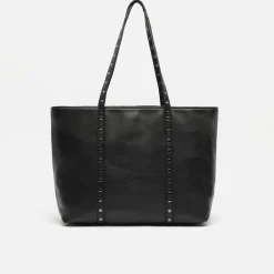 Bolso shopper con detalles metálicos