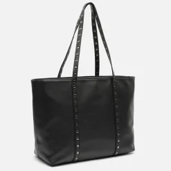Bolso shopper con detalles metálicos