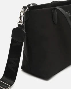 Bolso shopper de nylon con asa bandolera extraíble