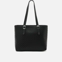 Bolso shopper grande con bolsillo para portátil (13") y estampado monogram