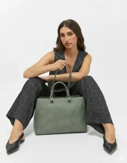 Bolso shopper grande con asa de mano