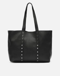 Bolso shopper grande con neceser extraíble y detalles metálicos