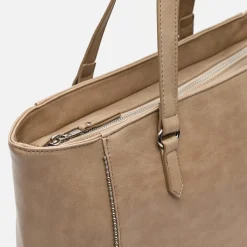 Bolso shopper grande con detalles metálicos