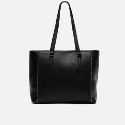 Bolso shopper grande con detalles metálicos