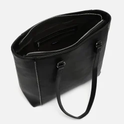 Bolso shopper grande con detalles metálicos