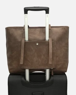 Bolso shopper grande con bolsillo para portátil (15