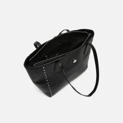 Bolso shopper grande con detalles metálicos