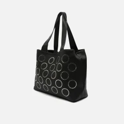 Bolso shopper grande con detalles metálicos