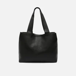 Bolso shopper grande con detalles metálicos