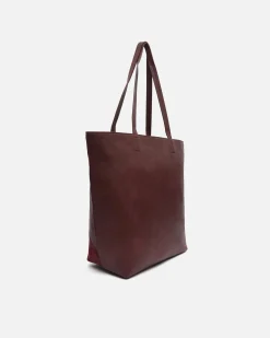 Bolso shopper grande efecto ante